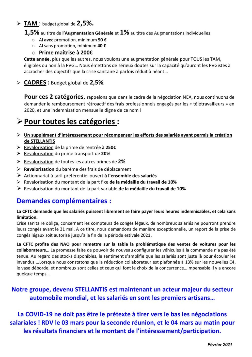 Negociation Salariale Total Négociations salariales… Le top est lancé ! - CFTC Stellantis Metz
